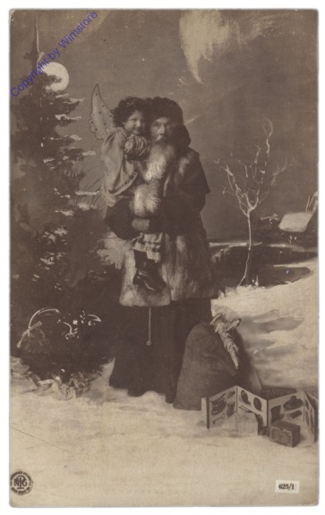 Engerl mit Weihnachtsmann