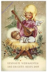 Engerl musiziert fürs Jesu-Kind