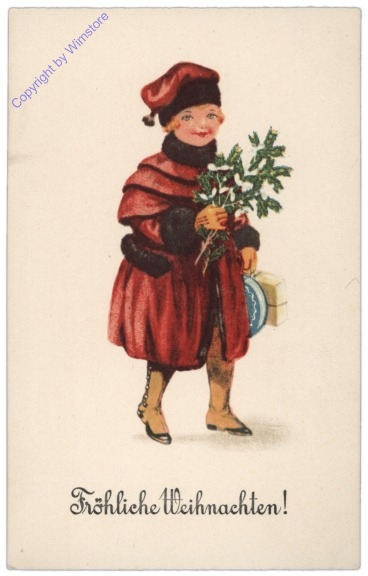 ak109986 Mädchen mit Zweig
