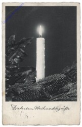 Kerze auf Christbaum