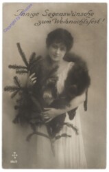 Dame mit Tannenzweig