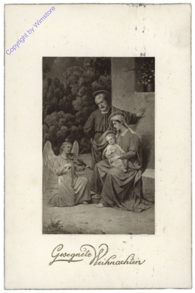 Engel spielt für die Hl. Familie