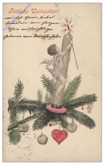 ak110049 Engerl zündet Kerze an