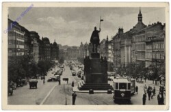 ak110140 Straßenbahn am Wenzelsplatz, Prag