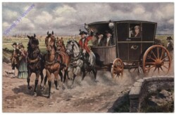 Eilpost auf der Fahrt von Wien nach Brünn im Jahre 1750