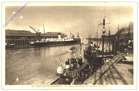 Boulogne-sur-Mer, La Gare maritime et l'entrée du Port