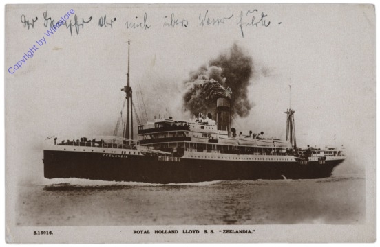 S.S. "Zeelandia", Royal Holland Lloyd
