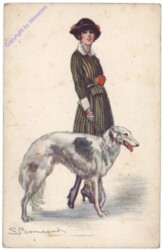 Dame mit Hund