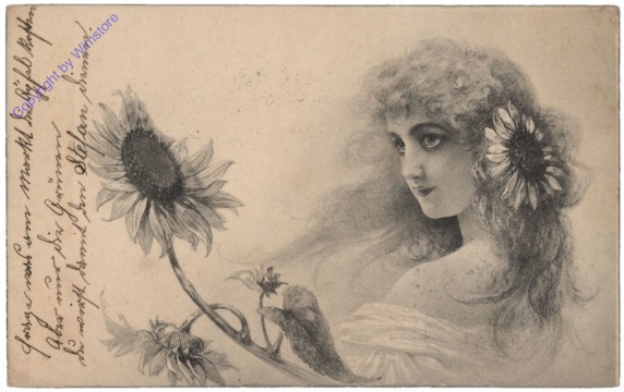 Sonnenblume mit Mädchen