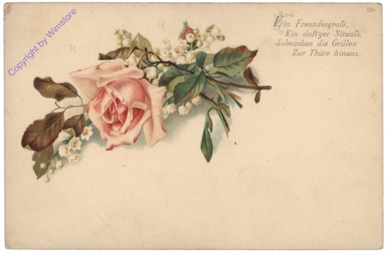 Rose mit Vers