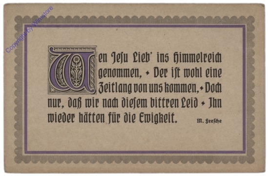 ak110932 Wenn Jesu lieb' ins Himmelreich ..., Vers