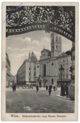Wien 1, Michaelerkirche vom Neuen Burgtor