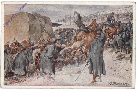 ak111224 Rettung eines vom Feinde angegriffenen Munitionstransportes