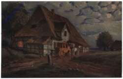 Kutsche vor einem Haus