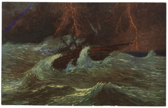 ak111402 Schiff im Sturm