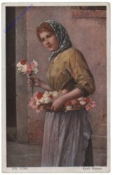 Frau mit Blumen