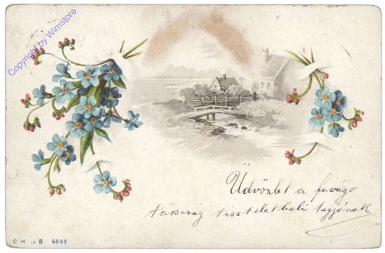 Brückenansicht mit Blumen