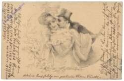 ak111679 Mann küsst Dame
