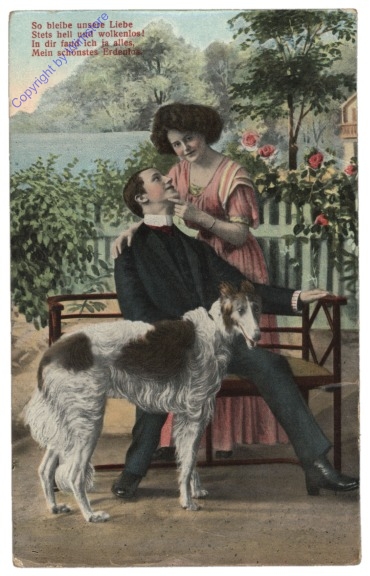 ak111710 Pärchen mit Hund, Vers