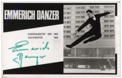 Eislauf: Emmerich Danzer, Autogrammkarte