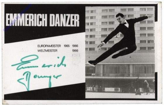 Eislauf: Emmerich Danzer, Autogrammkarte
