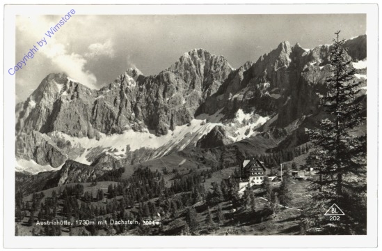 ak112078 Ramsau, Austriahütte mit Dachstein