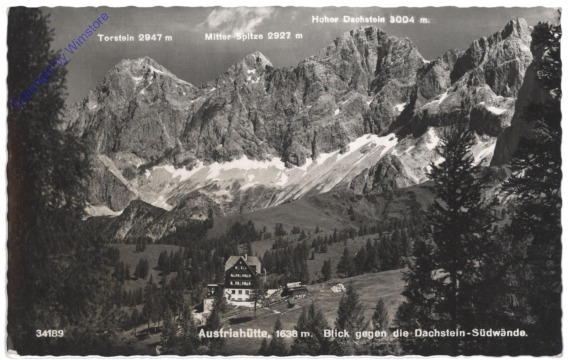 ak112079 Ramsau, Austriahütte, Blick gegen die Dachstein-Südwände