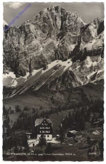 ak112081 Ramsau, Austriahütte gegen Hohen Dachstein