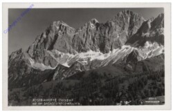 Ramsau, Austriahütte mit den Dachsteinsüdwänden