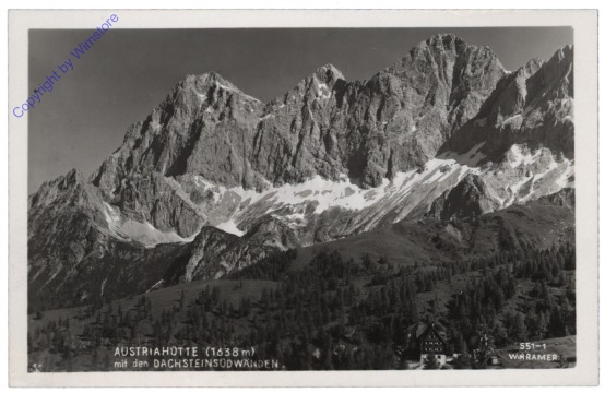 ak112086 Ramsau, Austriahütte mit den Dachsteinsüdwänden