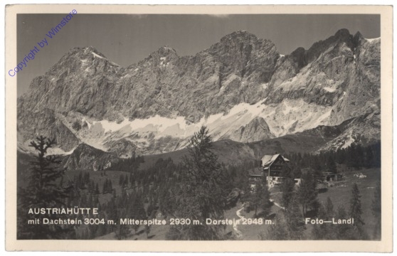 ak112092 Ramsau, Austriahütte mit Dachstein, Mitterspitze, Dorstein