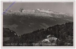 Tauplitzalm, Theodor Karl Holl-Haus mit Blick gegen Dachstein