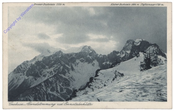 Gesäuse, Abendstimmung vor der Ennstalerhütte