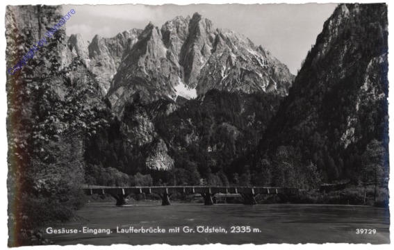 Gesäuse, Laufferbrücke mit großem Ödstein