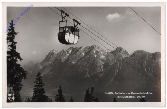 Haus im Ennstal, Seilbahn zur Krummholzhütte mit Dachstein