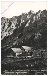 Hochschwab, Untere Dullwitz Almhütte gegen große G'schirrmauern