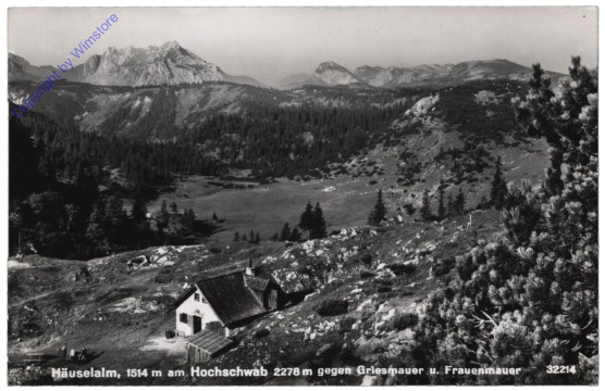 Hochschwab, Häuselalm gegen Griesmauer und Frauenmauer