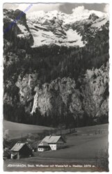 Johnsbach, Wolfbauer mit Wasserfall und Hochtor