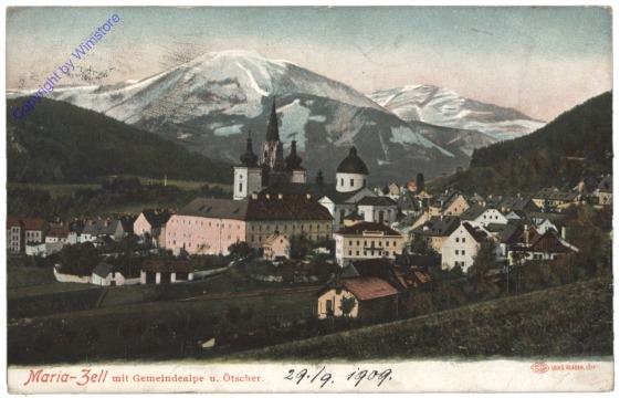 ak112657 Mariazell, mit Gemeindealpen und Ötscher