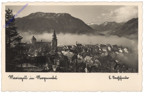 ak112667 Mariazell, im Morgennebel