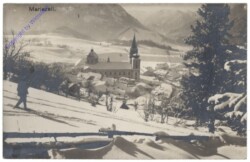 Mariazell, Ortsansicht im Winter