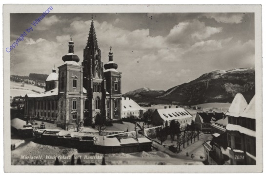 ak112790 Mariazell, Hauptplatz mit Basilika