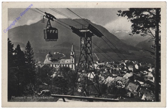 ak112816 Mariazell, mit Schwebebahn