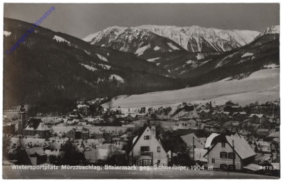 Mürzzuschlag, Wintersportplatz gegen Schneealpe