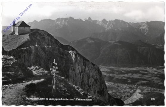 Villach, Dobratsch, Knappenkirche und Karawanken