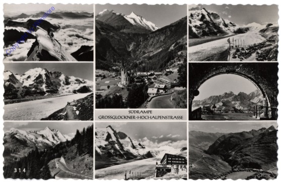 Großglockner, Hochalpenstraße, Multiansicht, Südrampe