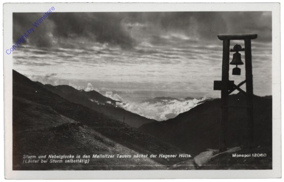 Mallnitz, Hagener Hütte, Sturm- und Nebelglocke