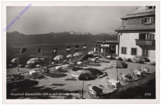 Treffen, Kanzelhöhe, Berghotel mit Julischen Alpen