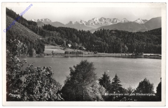 Klopeinersee, mit den Steineralpen