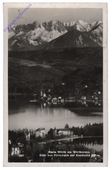 Maria Wörth, Blick von Pörtschach auf Koschutta